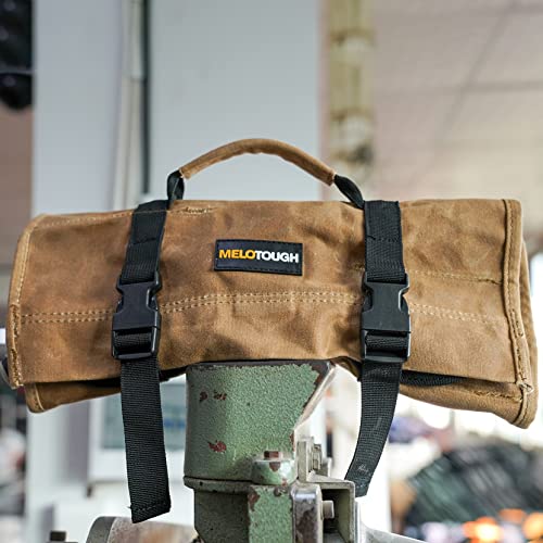 MELOTOUGH Bucket Idea Bucket Tool Organizer + Heavy Duty Tradesman Pro Tool Pouch with Various Sized Pockets