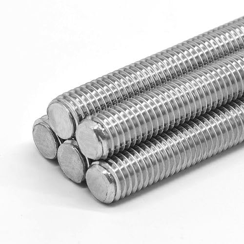 Stainless Steel Threaded Rod M6 with Flange Hex Nuts