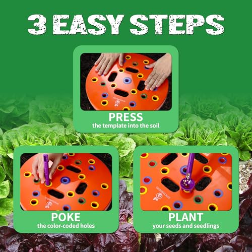 Seed Spacer Tool Bundle with Row Seeder for Pots, Trays and Raised Beds Kit
