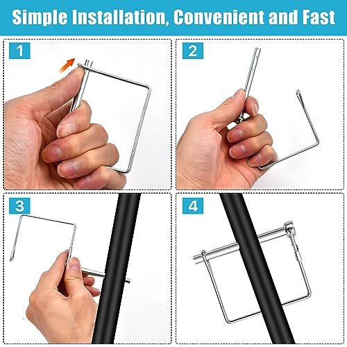 40 PCS Square Trailer Hitch Pin, Safety Carbon Steel Wire Shaft Locking Pin, 1/4 Inch Diameter Coupler Pin PTO Pin for Farm Lawn Garden Wagons Towing (Pack of 2) 0.23 inches x 3.03 inches (Pack of 2)