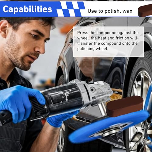 8" Airway Buffing Wheel Kit - 9Pcs Aluminum Metal Polishing Set with 5/8" Arbor Hole & Polishing Compound, Compatible with Angle Grinder for Mirror Finish