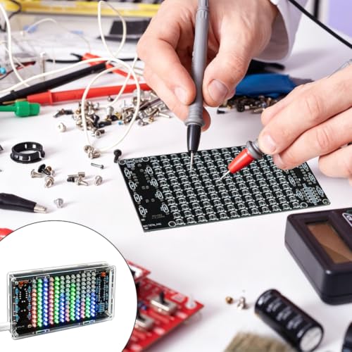 Audio Visualizer Electronic Kit DIY Kit, Musical Spectrum Electronics DIY Kit with LED Light, Audio Level Display, Soldering Kit for Electronics Enthusiasts, Electronic STEM Learning Kit for Adults
