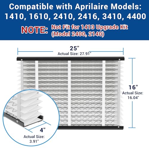 413 MERV 13 Air Filter, 16x25x4, Compatible with AprilAire, Luxunik, 1-Pack 413 [1 Pack]