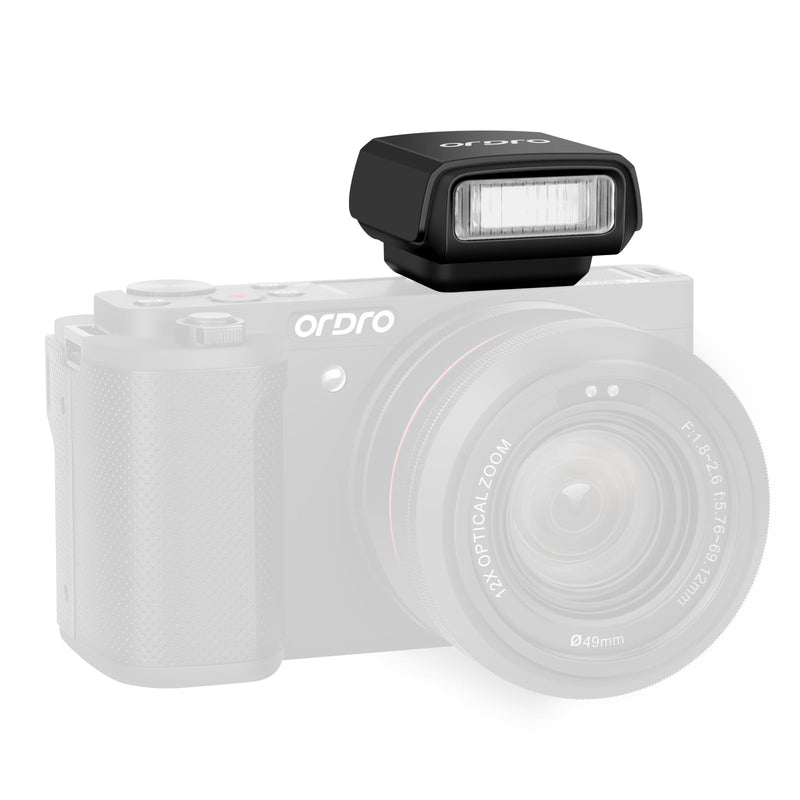 ORDRO FL-10 Mini Camera Flash Camera Flash Speedlite for Fuji/Sony/Nikon/Canon, Digital Film Cameras, Portable Mini hot Shoe Flashlight for DSLR Cameras.