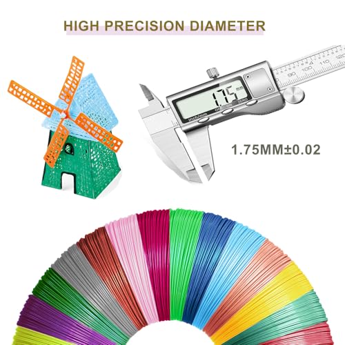 Yungden 3D Pen Filament Refills, 40 Colours, 1.75mm PLA 3D Printing Threads