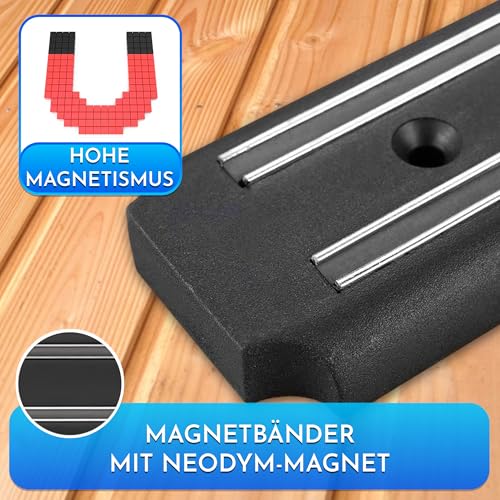Magnetic Strip Tool 4 Pieces 33 cm x 5 cm Magnet Tool Holder | Tool Holder Magnetic Rods 33cm x 5cm x 3cm