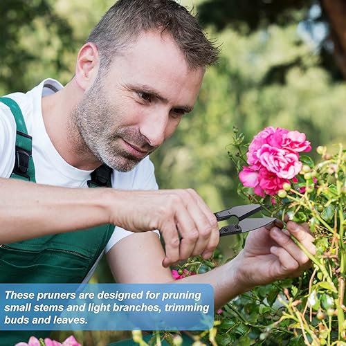 Therwen 48 Pieces Bonsai Pruning Scissors 4 Inch Sewing Scissors Bulk Leaves Trimmer Small Pruner Shears Bud U Shaped Garden Shears for Gardening Plants Flower Bonsai Trimming