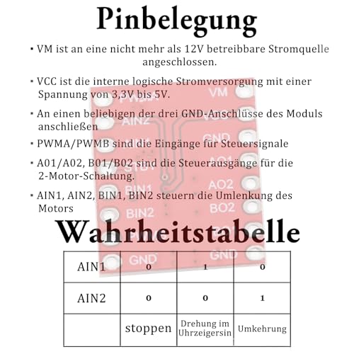 TB6612FNG Dual DC Stepper Motor Driver Module Pack of 2 | for robotics and DIY projects, dual driver controller board H bridge for DC step TB6612FNG module