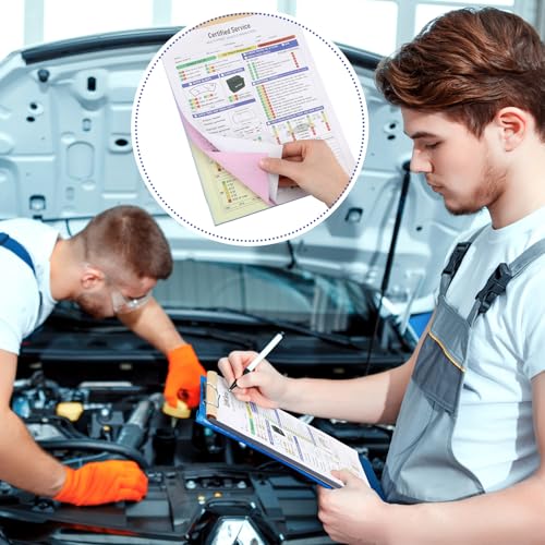 Colarr 540 Sheets Vehicle Inspection Report, 3 Part Multicolor Carbonless