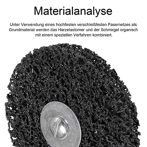 5 Piece CSD Disc Set, 100 mm CBS Grinding Disc Black Coarse Cleaning Disc CBS Cleaning Disc for Angle Grinder of Paint, Rust Welds, Oxidation Cleaning & Removal