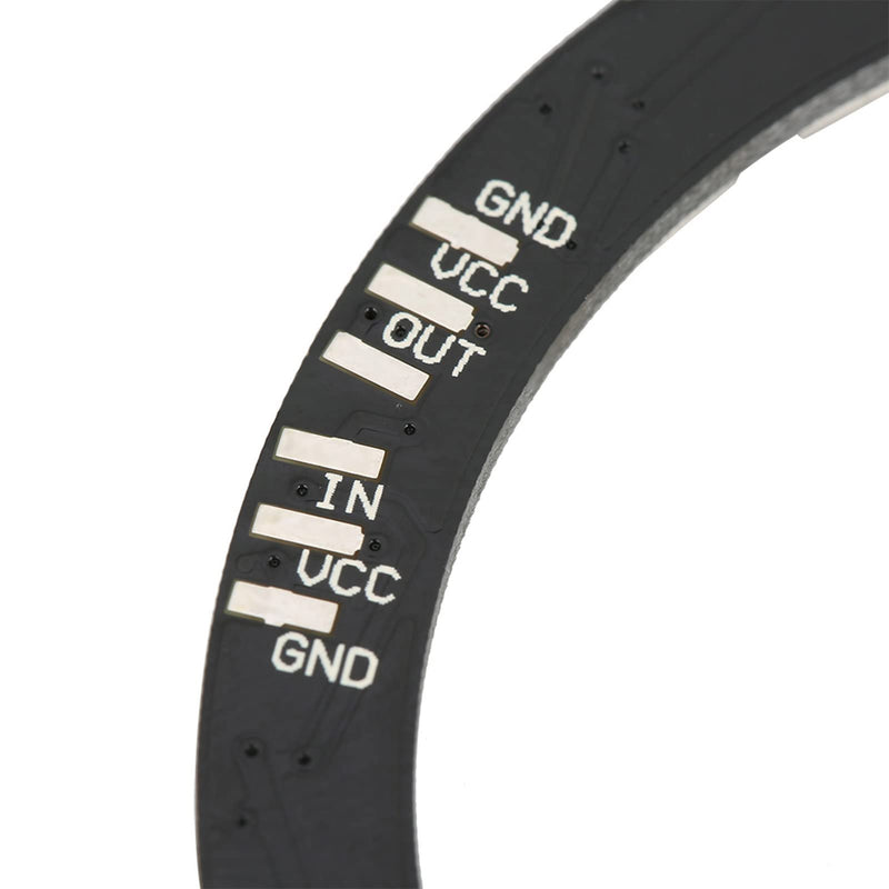 Fafeicy 2pcs 5VDC 24-Bit WS2812 5050 RGB LED Ring Lamp Light with Built-in Drivers 7cm/2.8" Inner Diameter, 8.5cm/3.3" OD (Pack of 2)