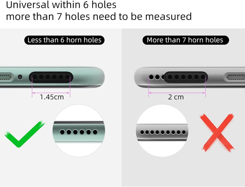 iPhone Speaker Cover Protector Dustproof Speaker Mesh Adhesive Stickers, 5PCS Anti Dust Plugs for iPhone 14/14 Pro Max, iPhone 13/13 Pro/12/12 Mini/12 Pro Max, Anti Dust Kit with Tweezers iPhone Ports(Silicone)