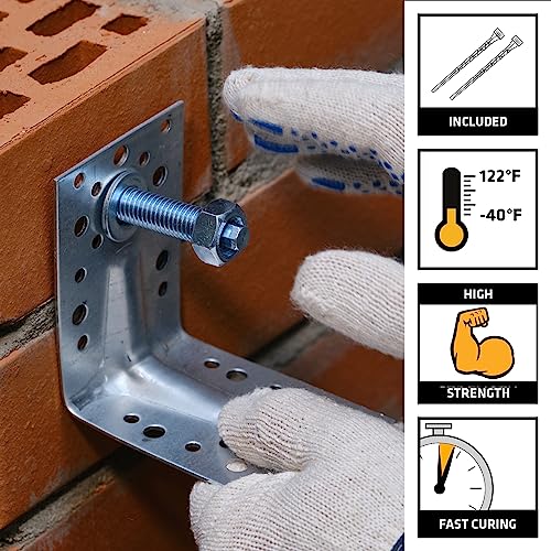 Sika Anchorfix-2 10.1 fl. Oz anchoring Adhesive & Red Head 3/4 in. x 5-1/2 in. 10CT Wedge Anchors Concrete Fastening Bundle