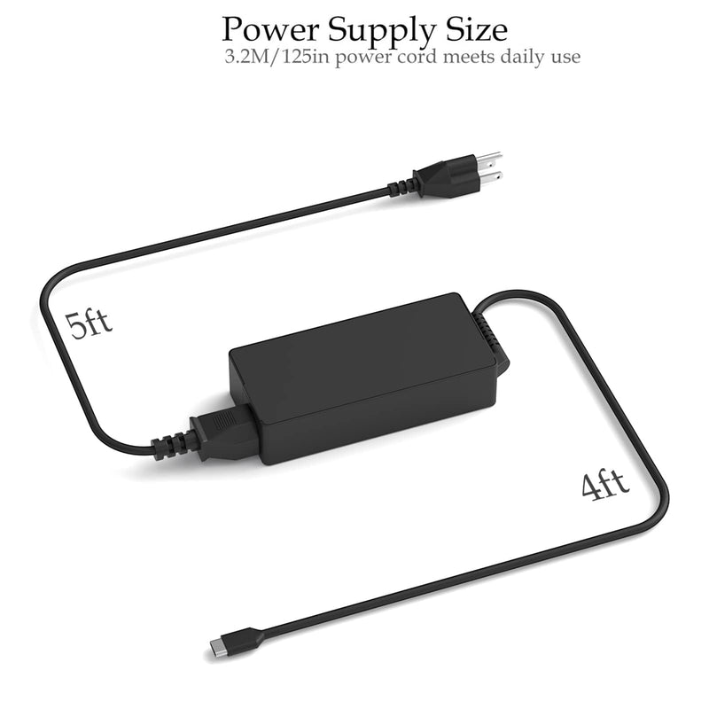 45W USB C Type C Chromebook Charger for Lenovo Chromebook Charger HP Chromebook Charger USB-C Laptop Charger Replacement