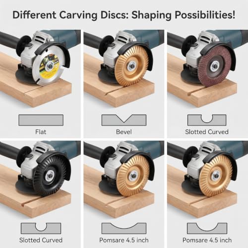 16 PCS Angle Grinder Polishing Pad Sanding Disc, Wood Carving Disc Set
