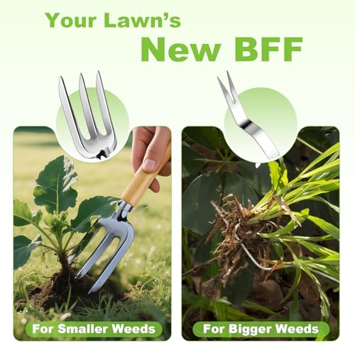 Gardening Tools Set, 11-Piece Heavy Duty Garden Tools Including Garden Gloves,Anti Rust Gardening Essentials Kit for Starters,Gardening Gift for Women