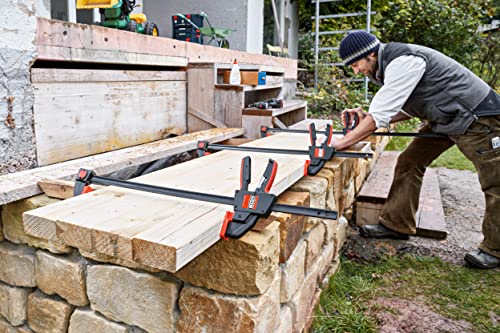 BESSEY EHK SERIES - 600 lb Clamping Force - 24 in - EHKXL24 Trigger Clamp Set - 3.625 in. Throat Depth - Wood Clamps, Tools, & Equipment for Woodworking, Carpentry, Home Improvement, DIY 600 lb force 24 in.