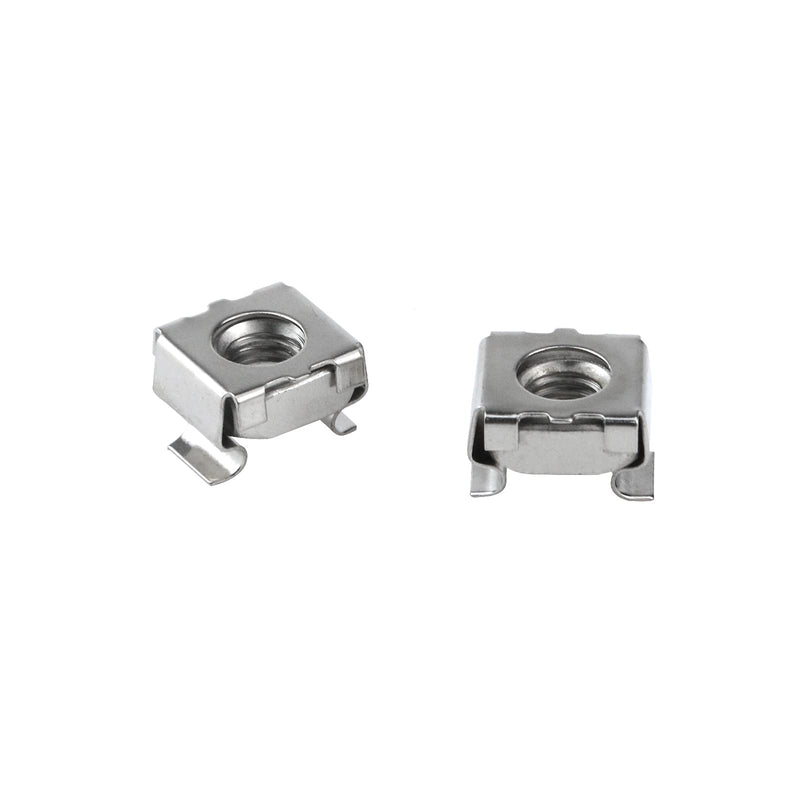 Antrader M6 Cage Nuts, M6 Mounting Cage Nuts for Server Shelves Rack & Cabinet Pack of 50 Silver
