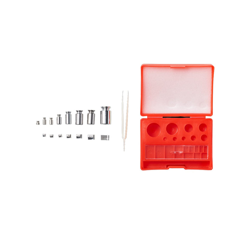 American Weigh Scales Class M2 14-Piece Small Calibration Weigh Kit Carbon Steel with Chrome FinishRed