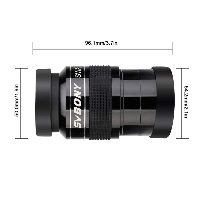 SVBONY SV154 Telescope Eyepiece 2 inch Super Wide Angle Eyepiece 70 Degree 26mm Telescope Accessory SWA Eyepiece for Astronomy Telescope (2 in) 2 in black