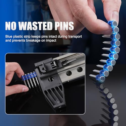 KIMSING 1-1/4 Inch Plastic Collated Concrete Pins, 1000PCS Box, 12 Gauge 1 box