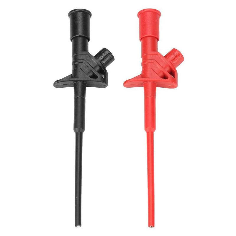 Test probe, 2 pieces. P5004 test hook clamp, quick insulated, quick professional test clamp, nickel plating, surface treatment, flexible high voltage probe