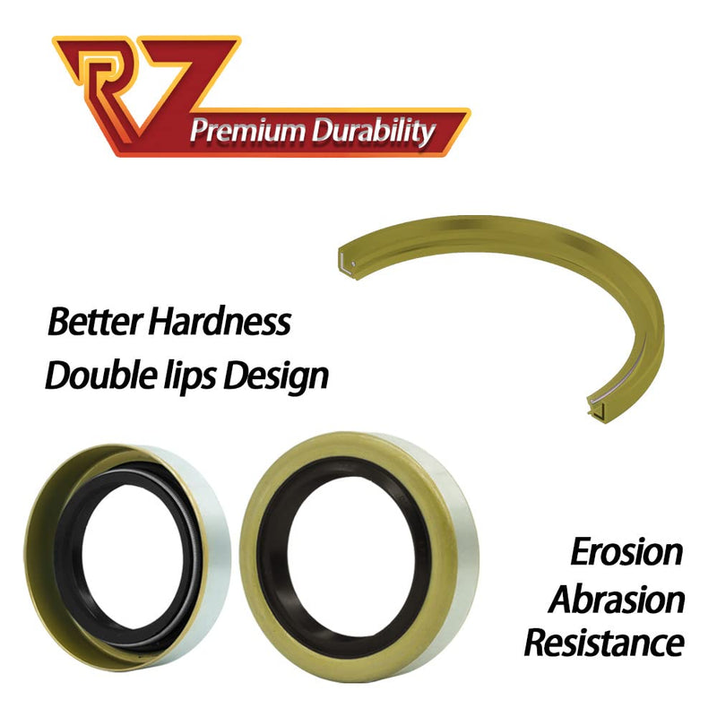 RV MURTS 4 Double Lip Grease Seals ID 1.719" x OD 2.565" for 3500lb #84 Trailer Axle Replacement, 171255TB, 010-019-00 Dexter, 473336, Spindles Hub Wheel, Electric Brake Assemblies for Boat Trailers. Grease Seal