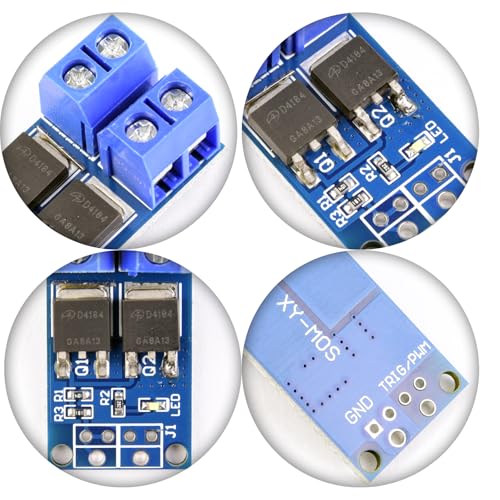 Transistor Mosfet Module 5V-36V 400W PWM Dual High Performance Driver Module MOSFET Switch Drive Compatible with Arduino (Pack of 20)