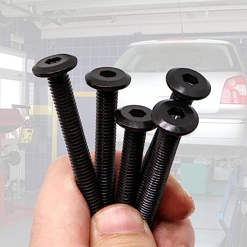 Crib Screws Replacement Set, Delta Crib Screws Hex Socket Cap Bolts Barrel Nut Baby Bed Hardware Replacement Kit Furniture Bolts (70-Set M6×15mm/25mm/35mm/45mm/55mm/65mm/75mm) Black 70Pcs