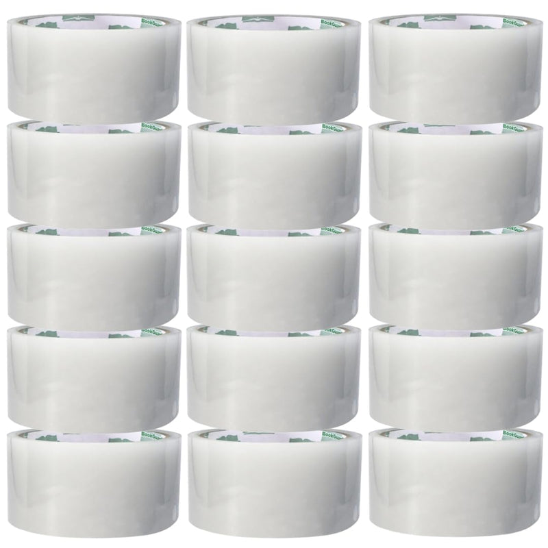 BookGuard 2 Inch Stretchable Clear Book Repair Tape, Book Repair Poly Tape, 15 Yard Roll - Case of 15