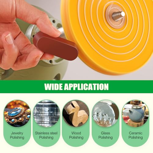 6PCS 8 Inch 5/8" Arbor Hole Polishing Wheels Kit for Bench Grinder