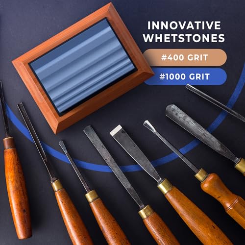 Sharp Pebble Grooved Sharpening Stones for Wood Carving Tools & Gouges