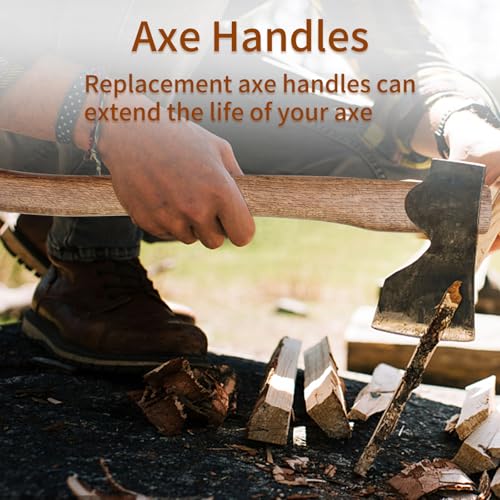 2-Pack Axe Handle Replacement, 17in+23.6in Hatchet Handle Replacement, Wood Replacement Handle for Axe Pick Axe