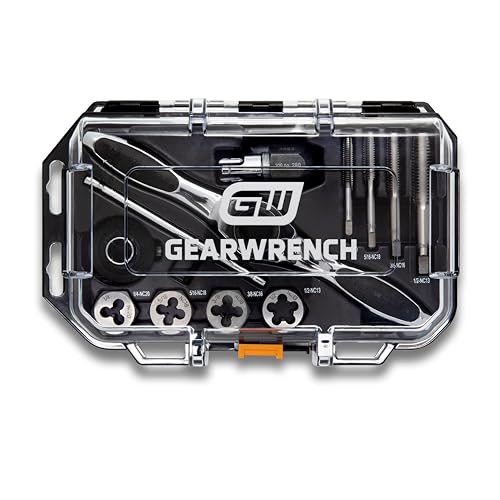 GEARWRENCH 13 Piece SAE Ratcheting Tap & Die Set | 82817