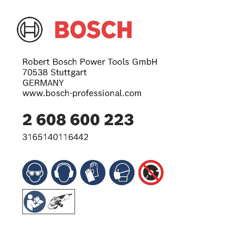 Bosch Professional 2608600223 Sanding Accessories Grinding for Metal 125 mm x 22.23 mm x 6 mm