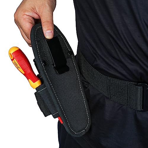 MELOTOUGH Small Tool Pouch with Belt Clip,Small Tool Holder Pouch, Min Work Organizer Tool Holster, Professional Tool Pouch Shoulder Tool Carrier with Multiple Pockets, Tool Organizer