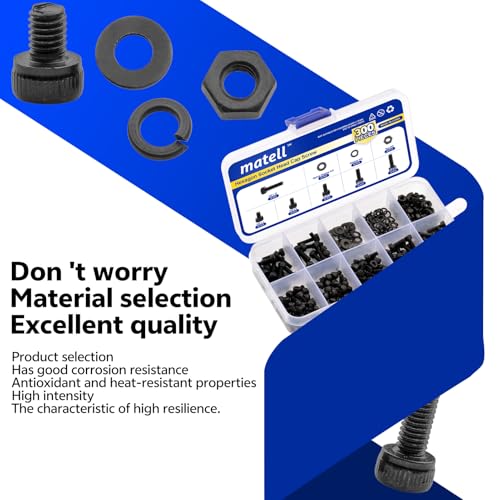 matell M3 Black Hex Screw Assortment 4-12mm 12.9 Grade