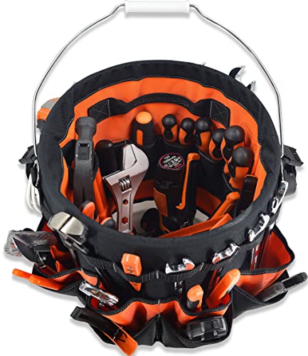 WELKINLAND 5 Gallon Bucket Tool Organizer, 47-Pocket 15L Bucket Tool Bag