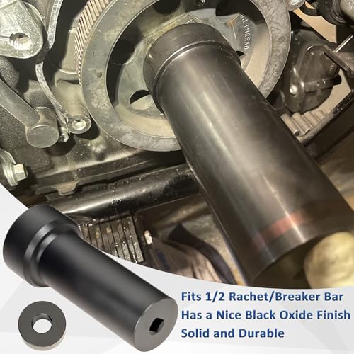 2-1/4" Mainshaft Sprocket Socket Tool with 1/2" Drive, Pulley Wrench Lock Nut Main Shaft Socket Tool for 2-1/4"