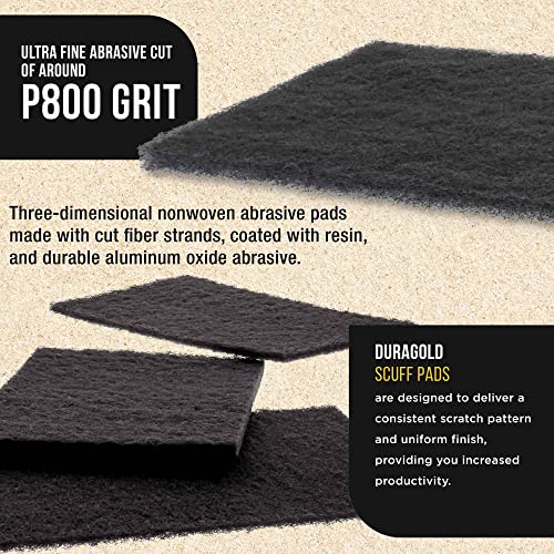 Dura-Gold 6" x 9" Coarse & Ultra Fine Scuff Pads and Gold Tack Cloths