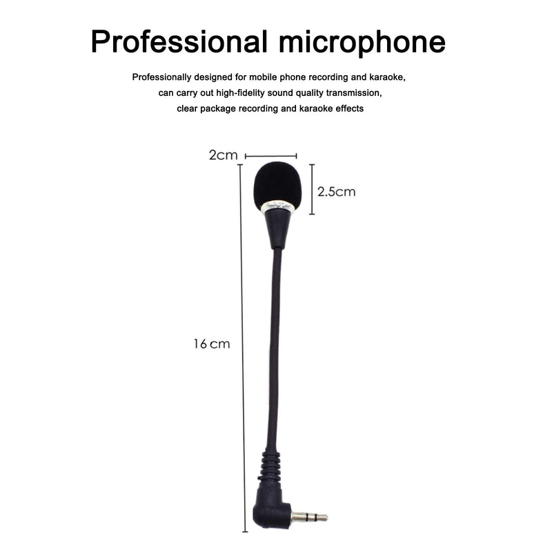mini microphone mini notebook microphone 3.5 mm socket notebook microphone, compatible for PC laptop notebook (1 piece/black)