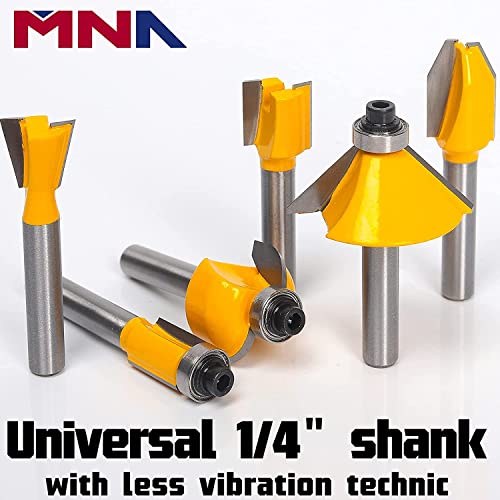 MNA Router Bit Set 25 Pieces 1/4 Inch
