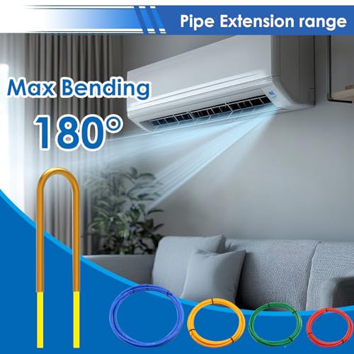 smseace 4Pack Conditioning Copper Tubing Pipe Extension 4M/13Feet 1/4" 3/8" 1/2" 5/8" Conditioning Copper Tubing Bender Kit for Air Conditioner PE Plastic Pipe Bender
