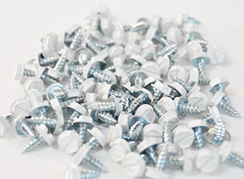 Midwest White Self Piercing Screws, #7 x 1/2" Screws, 1000 Piece No.7 x 1/2"