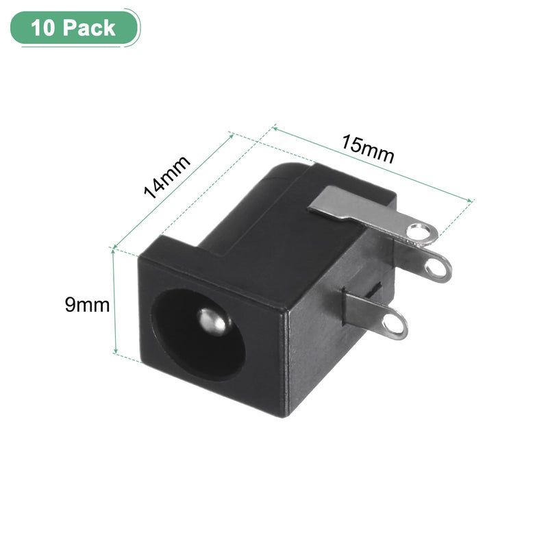 5-Pack 3 Pin DC-005 Power Jack 5.5 x 2.5mm PCB Mount Female Nickel Plating Process for Media Player/Laptop Socket Jack Plug Female Socket Connector