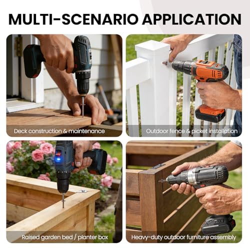 #14 * 5 Heavy-Duty Wood Screws（110Pcs/5LB, Star Drive Structural Wood Screw, Rust Resistant Timber Screws for Timber/Log/Landscaping Wood,Brown #14 x 5" 5 LB 110