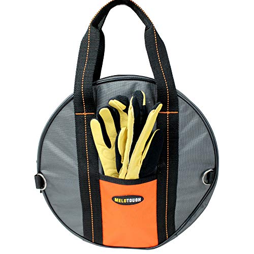 MELOTOUGH Jumper Cable Bag - Tools Cable Bag - Storage & Organizer for Cables, Cords,Utility Tool Tote bag Combo Kit-Includes 2 Medium Tool Organizer Bags for Electrician, Plumbing, Gardening, HVAC