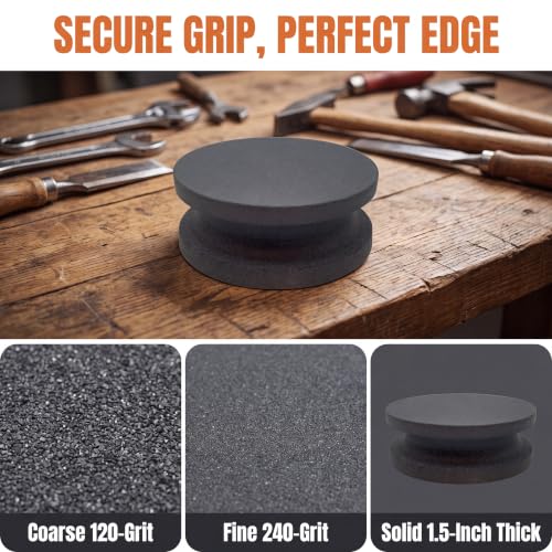 4" Axe Sharpening Stone, Dual Grit (Coarse/Fine),2 Pack 2
