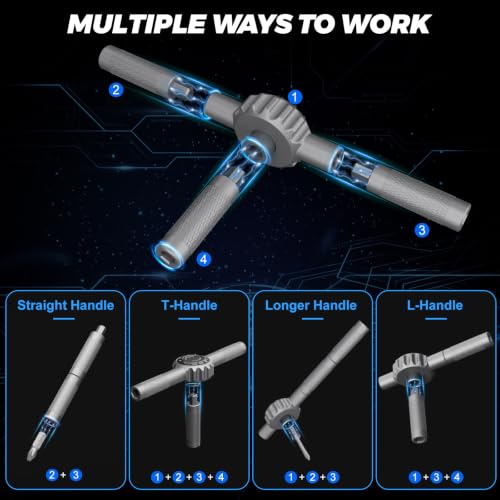 STREBITO Magnetic Screwdriver Set, 67-in-1 Ratcheting Screwdriver Set Black