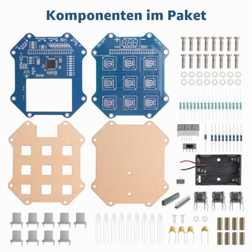 3-in-1 Electronic Game Soldering Kit for Teenagers Adults | Memory, reaction & speed modes, LED soldering kits, mint soldering set kit, interactive game
